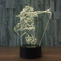 League of Legends Luxanna Illusion Led stolní lampa 7 barevných změn LED stolní lampa Dárky Vánoční dárky