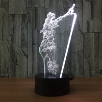 League of Legends Luxanna Illusion Led stolní lampa 7 barevných změn LED stolní lampa Dárky Vánoční dárky