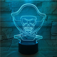 Assassins Creed 3D Illusion Led stolní lampa 7 změn barvy LED stolní lampa Assassins Creed Skull dárky Vánoční dárky