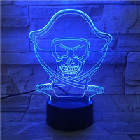 Assassins Creed 3D Illusion Led stolní lampa 7 změn barvy LED stolní lampa Assassins Creed Skull dárky Vánoční dárky