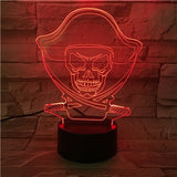 Assassins Creed 3D Illusion Led stolní lampa 7 změn barvy LED stolní lampa Assassins Creed Skull dárky Vánoční dárky