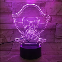 Assassins Creed 3D Illusion Led Table Lamp 7 Color Change LED Desk Light Lamp Assassins Creed Skull Gifts Christmas Gifts