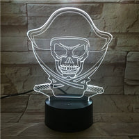 Assassins Creed 3D Illusion Led stolní lampa 7 změn barvy LED stolní lampa Assassins Creed Skull dárky Vánoční dárky