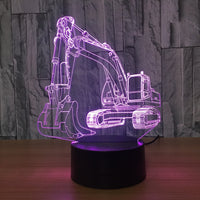 Ecavator 3D Illusion Led Table Lamp 7 Color Change LED Desk Light Lamp Excavator Children Gifts Christmas Gifts