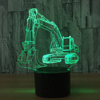 Ecavator 3D Illusion Led Table Lamp 7 Color Change LED Desk Light Lamp Excavator Children Gifts Christmas Gifts