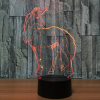 Unicorn 3D Illusion Led Table Lamp 7 Color Change LED Desk Light Lamp Unicorn Children Gifts Christmas Gifts