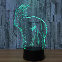 Unicorn 3D Illusion Led Table Lamp 7 Color Change LED Desk Light Lamp Unicorn Children Gifts Christmas Gifts