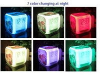 Superman Batman LED Colorful Lights Creative Small Alarm Clock Room Bedroom Superman Birthday Gifts Christmas Gifts