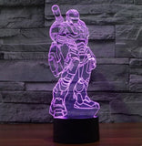 Iron Man Illusion Led Table Lamp 7 Color Change LED Desk Light Lamp Iron Man Children Gifts Christmas Gifts