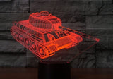 World of Tanks Illusion Led Table Lamp 7 Color Change LED Desk Light Lamp World of Tanks Gifts Christmas Gifts