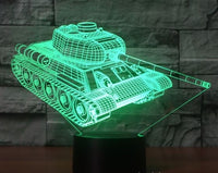 World of Tanks Illusion Led stolní lampa 7 změn barvy LED stolní lampa World of Tanks Dárky k Vánocům