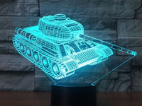 World of Tanks Illusion Led stolní lampa 7 změn barvy LED stolní lampa World of Tanks Dárky k Vánocům