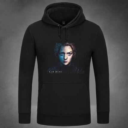 Game of Thrones Arya Stark Unisex Sport Wear Fleece Sweatshirts Hooded Coat Game of Thrones Jacket Pullovers Gifts Christmas Gifts