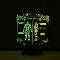 Iron Man 3D Illusion Led Table Lamp Night Light LED Desk Light Lamp Iron Man Gifts Christmas Gifts