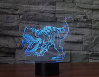 Dinosauři 3D Illusion Led stolní lampa 7 změn barvy LED stolní lampa Dekorace dinosaurů