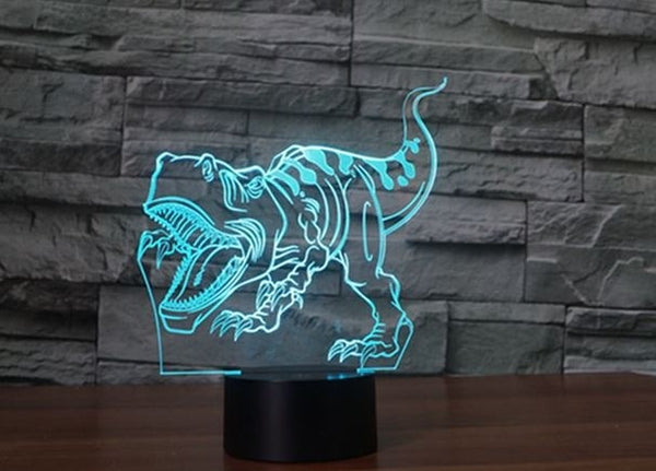 Dinosaurs 3D Illusion Led Table Lamp 7 Color Change LED Desk Light Lamp Dinosaurs Decoration