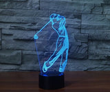 Golf 3D Illusion Led Table Lamp 7 Color Change LED Desk Light Lamp Golf Decoration