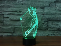 Golf 3D Illusion Led Table Lamp 7 Color Change LED Desk Light Lamp Golf Decoration