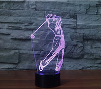 Golf 3D Illusion Led Table Lamp 7 Color Change LED Desk Light Lamp Golf Decoration