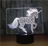 Unicorn 3D Illusion Led Table Lamp 7 Color Change LED Desk Light Lamp Unicorn Decoration