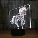 Unicorn 3D Illusion Led Table Lamp 7 Color Change LED Desk Light Lamp Unicorn Decoration