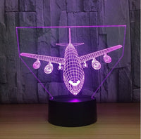 The air plane 3D Illusion Led Table Lamp 7 Color Change LED Desk Light Lamp plane Decoration