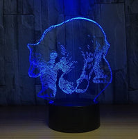 The polar bear 3D Illusion Led Table Lamp 7 Color Change LED Desk Light Lamp bear Decoration