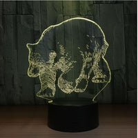 The polar bear 3D Illusion Led Table Lamp 7 Color Change LED Desk Light Lamp bear Decoration