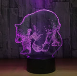 The polar bear 3D Illusion Led Table Lamp 7 Color Change LED Desk Light Lamp bear Decoration