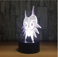 The Legend of Zelda amiibo wolf  3D Illusion Led Table Lamp 7 Color Change LED Desk Light Lamp The Legend of Zelda Decoration