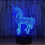 The unicorn 3D Illusion Led Table Lamp 7 Color Change LED Desk Light Lamp unicorn Gifts