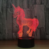 The unicorn 3D Illusion Led Table Lamp 7 Color Change LED Desk Light Lamp unicorn Gifts