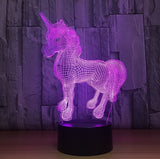 The unicorn 3D Illusion Led Table Lamp 7 Color Change LED Desk Light Lamp unicorn Gifts