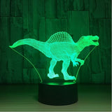 The dinosaur 3D Illusion Led Table Lamp 7 Color Change LED Desk Light Lamp Dinosaur Gifts