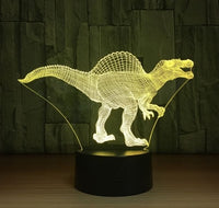 The dinosaur 3D Illusion Led Table Lamp 7 Color Change LED Desk Light Lamp Dinosaur Gifts