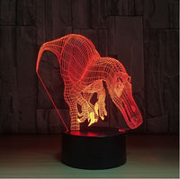 The dinosaur 3D Illusion Led Table Lamp 7 Color Change LED Desk Light Lamp Dinosaur Gifts