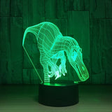 Dinosaurus 3D Illusion Led stolní lampa 7 změn barvy LED stolní lampa Dinosaur dárky