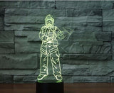 Fireman 3D Illusion Led Table Lamp 7 Color Change LED Desk Light Lamp Firefighters Gifts