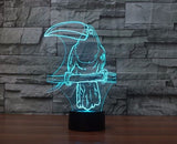 Bucerotidae 3D Illusion Led Table Lamp 7 Color Change LED Desk Light Lamp Bucerotidae Gifts