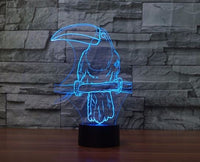 Bucerotidae 3D Illusion Led Table Lamp 7 Color Change LED Desk Light Lamp Bucerotidae Gifts