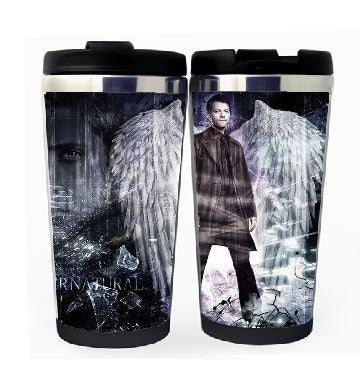 Supernatural Castiel Cup Stainless Steel 400ml Coffee Tea Cup Supernatural Castiel Angel Beer Stein Birthday Gifts Christmas Gifts