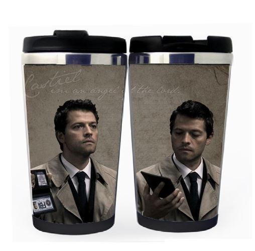 Supernatural Castiel Cup Stainless Steel 400ml Coffee Tea Cup Supernatural Castiel Angel Beer Stein Birthday Gifts Christmas Gifts