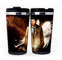 Supernatural Castiel Šálek Nerezová ocel 400ml Kávový Šálek Supernatural Castiel Angel Beer Stein Dárky k narozeninám Vánoční dárky