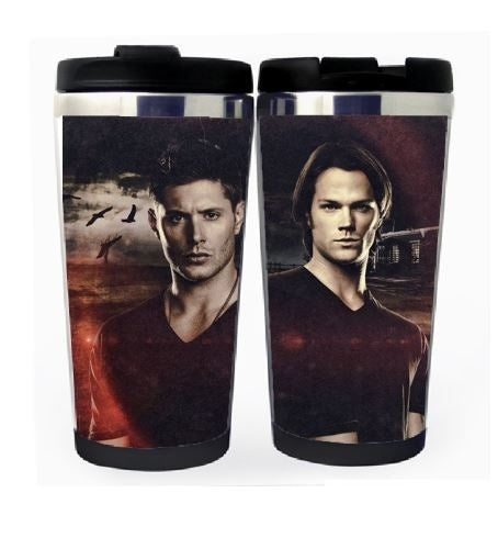 Supernatural Winchester Brothers Cup Stainless Steel 400ml Coffee Tea Cup Supernatural Beer Stein Birthday Gifts Christmas Gifts