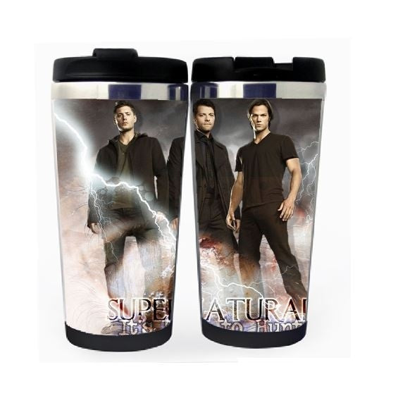 Supernatural Winchester Brothers Cup Stainless Steel 400ml Coffee Tea Cup Supernatural Beer Stein Birthday Gifts Christmas Gifts