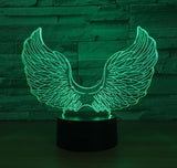 Supernatural Castiel Angel Wings 3D Illusion Led Table Lamp 7 Color Change LED Desk Light Lamp Supernatural Gifts