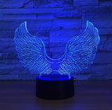 Supernatural Castiel Angel Wings 3D Illusion Led Table Lamp 7 Color Change LED Desk Light Lamp Supernatural Gifts