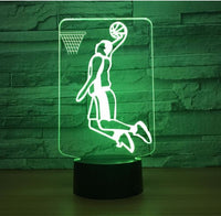 Air jodan Basketball Player 3D Illusion Led Table Lamp 7 Color Change LED Desk Light Lamp Air jodan Basketball Gifts