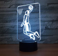 Air jodan Basketball Player 3D Illusion Led Table Lamp 7 Color Change LED Desk Light Lamp Air jodan Basketball Gifts