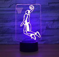 Air jodan Basketball Player 3D Illusion Led Table Lamp 7 Color Change LED Desk Light Lamp Air jodan Basketball Gifts